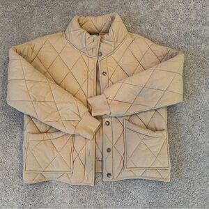Wild Fable Tan Quilted Bomber Jacket